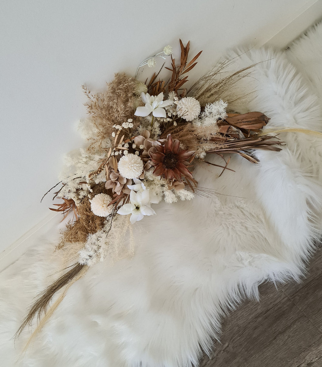 Boho Rustic welcome sign flowers, arbour, easel, backdrop - HIRE ONLY