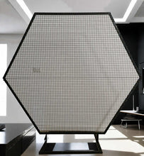 Load image into Gallery viewer, Black Hexagonal mesh backdrop - HIRE ONLY
