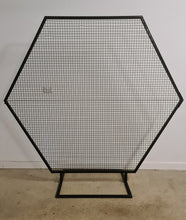 Load image into Gallery viewer, Black Hexagonal mesh backdrop - HIRE ONLY
