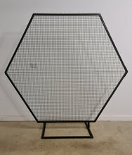 Load image into Gallery viewer, Black Hexagonal mesh backdrop - HIRE ONLY
