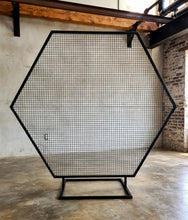 Load image into Gallery viewer, Black Hexagonal mesh backdrop - HIRE ONLY
