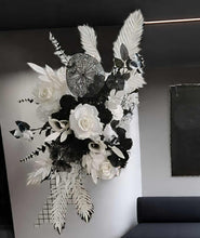 Load image into Gallery viewer, Black &amp; white Blokes Birthday package w wheels cake stand - HIRE ONLY
