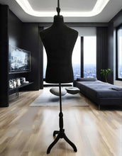 Load image into Gallery viewer, Male Mannequin in black – Grooms Preparation Room - HIRE ONLY
