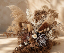 Load image into Gallery viewer, Australian natives (boho rustic) dry floor/plinth flowers - HIRE ONLY
