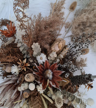 Load image into Gallery viewer, Australian native (boho rustic) dry hanging flowers for arch / backrop / arbour - MEDIUM - HIRE ONLY
