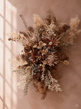 Load image into Gallery viewer, Australian native (boho rustic) dry hanging flowers for arch / backrop / arbour - LARAGE - HIRE ONLY
