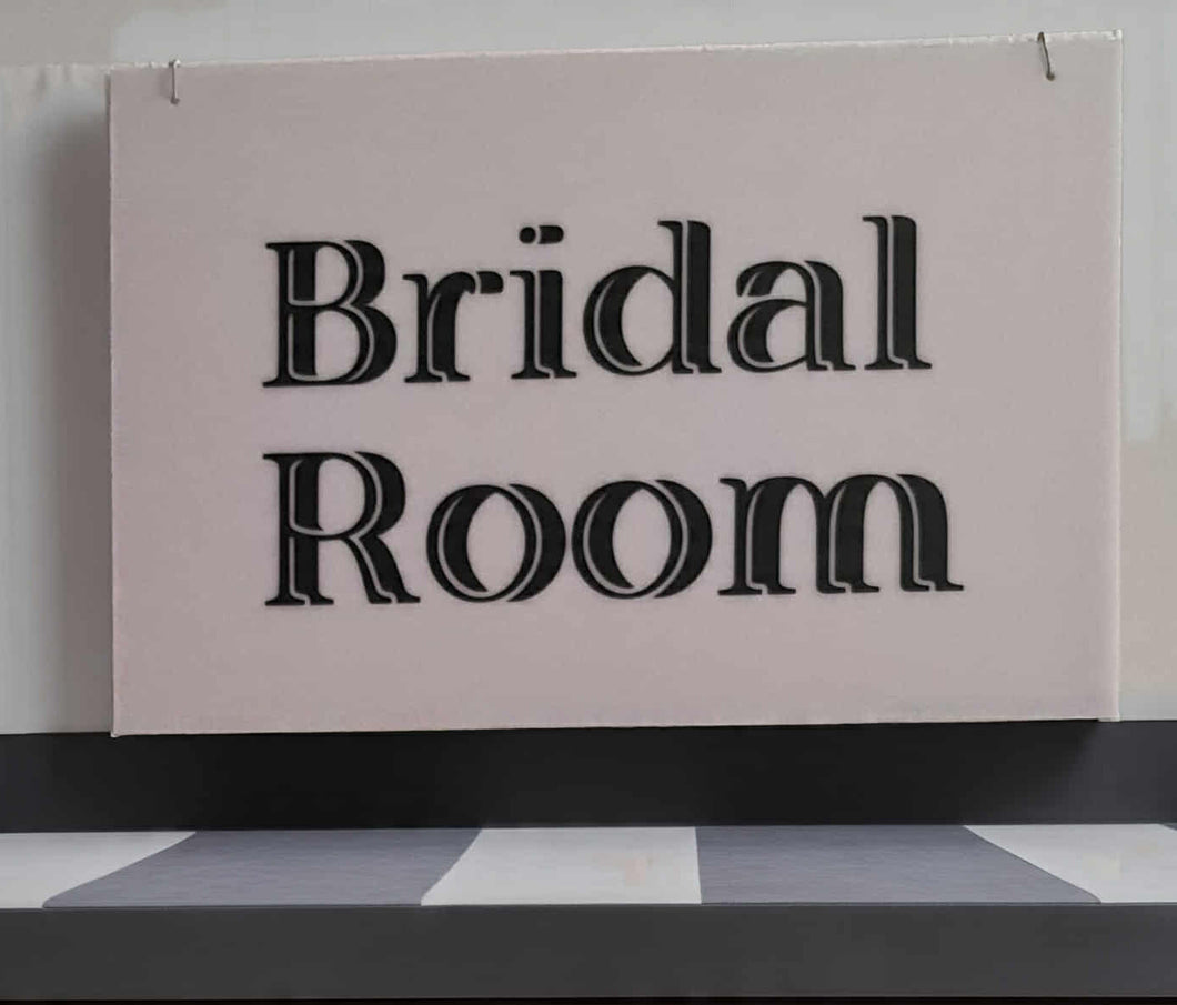 Bridal Preparation Room – White acrylic board - HIRE ONLY