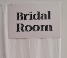 Load image into Gallery viewer, Bridal Preparation Room – White acrylic board - HIRE ONLY
