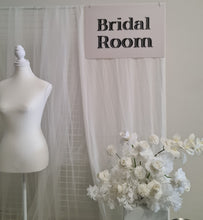 Load image into Gallery viewer, Bridal Preparation Room – White acrylic board - HIRE ONLY
