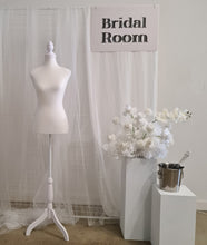 Load image into Gallery viewer, Bridal Preparation Room – White acrylic board - HIRE ONLY
