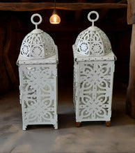 Load image into Gallery viewer, White boho lantern – MEDIUM - HIRE ONLY
