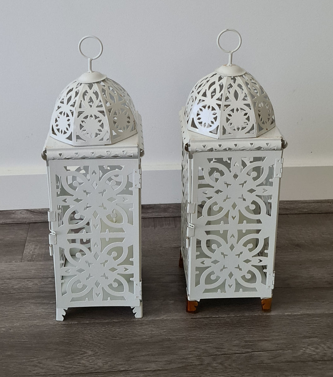 White boho lantern – MEDIUM - HIRE ONLY