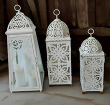 Load image into Gallery viewer, White boho lantern – LARGE - HIRE ONLY

