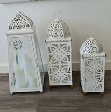 Load image into Gallery viewer, White boho lantern – LARGE - HIRE ONLY
