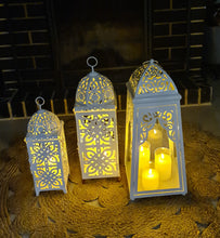 Load image into Gallery viewer, White boho lantern – LARGE - HIRE ONLY
