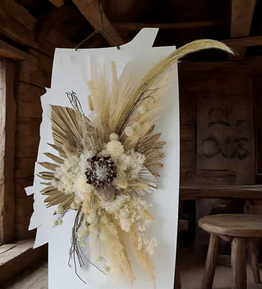 Boho King Protea Everlasting arbour / backdrop flowers Style 1 - HIRE ONLY