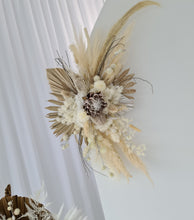 Load image into Gallery viewer, Boho King Protea Everlasting arbour / backdrop flowers Style 1 - HIRE ONLY
