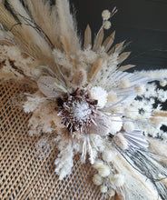 Load image into Gallery viewer, Boho King Protea Everlasting arbour / backdrop flowers Style 1 - HIRE ONLY
