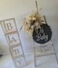 Load image into Gallery viewer, Boho neutral Baby Shower welcome sign &amp; small urn - HIRE ONLY
