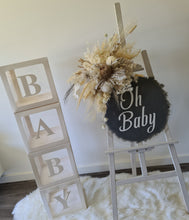 Load image into Gallery viewer, Boho neutral Baby Shower welcome sign &amp; small urn - HIRE ONLY
