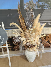 Load image into Gallery viewer, Boho neutral Baby Shower welcome sign &amp; medium urn - HIRE ONLY
