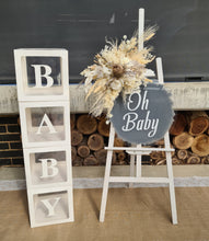 Load image into Gallery viewer, Boho neutral Baby Shower welcome sign &amp; medium urn - HIRE ONLY

