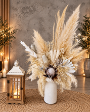 Load image into Gallery viewer, Boho rustic wood lantern - MEDIUM - HIRE ONLY
