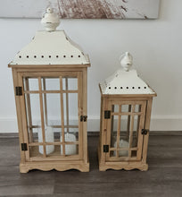 Load image into Gallery viewer, Boho rustic wooden lantern – LARGE - HIRE ONLY

