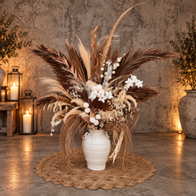 Load image into Gallery viewer, Boho Rustic flowers urn - LARGE - HIRE ONLY
