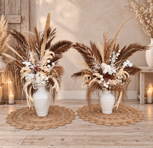 Load image into Gallery viewer, Boho Rustic flowers urn - LARGE - HIRE ONLY
