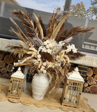 Load image into Gallery viewer, Boho Rustic flowers urn - LARGE - HIRE ONLY
