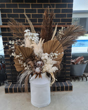 Load image into Gallery viewer, Large Boho rustic flowers in metal urns - HIRE ONLY
