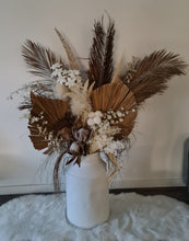 Load image into Gallery viewer, Large Boho rustic flowers in metal urns - HIRE ONLY
