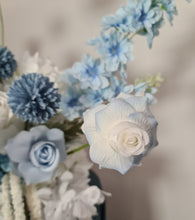 Load image into Gallery viewer, Blue &amp; white floor / plinth / table flowers - HIRE ONLY
