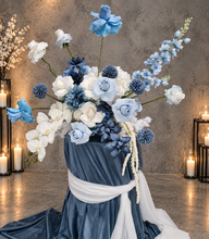 Load image into Gallery viewer, Blue &amp; white floor / plinth / table flowers - HIRE ONLY
