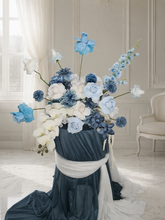 Load image into Gallery viewer, Blue &amp; white floor / plinth / table flowers - HIRE ONLY

