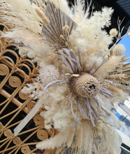 Load image into Gallery viewer, Boho Queen Peacock Chair with chair flowers - HIRE ONLY
