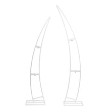 Load image into Gallery viewer, Set of 2 White Curved backdrop Metal arch frame - HIRE ONLY

