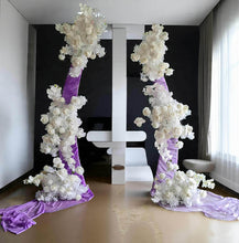 Load image into Gallery viewer, Set of 2 White Curved backdrop Metal arch frame - HIRE ONLY
