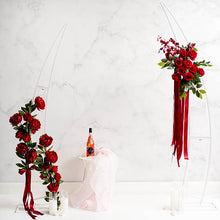Load image into Gallery viewer, Set of 2 White Curved backdrop Metal arch frame - HIRE ONLY
