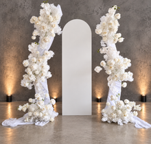Load image into Gallery viewer, Set of 3 White Curved backdrop arch frames - HIRE ONLY
