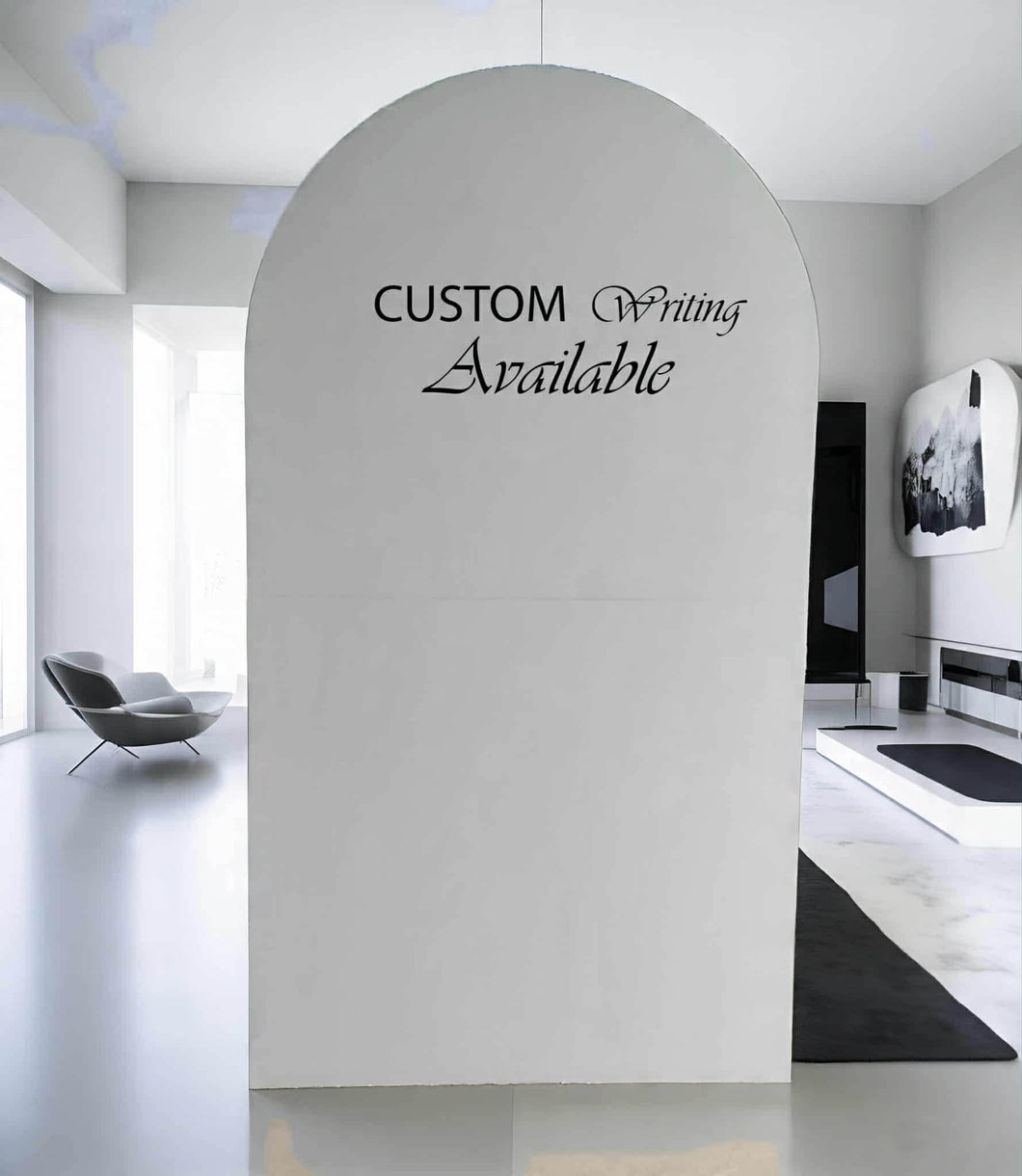 Foldable plain white arch backdrop - 1.8m - HIRE ONLY