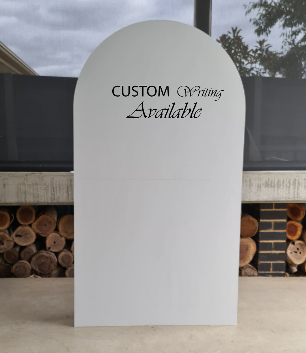 Foldable plain white arch backdrop - 1.8m - HIRE ONLY