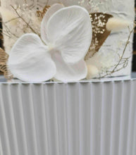 Load image into Gallery viewer, White cylinder ripple plinth cake or flower stand - 75cm - HIRE ONLY
