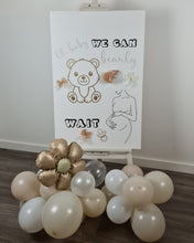 Load image into Gallery viewer, Baby shower neutral welcome sign (easel, board &amp; balloons) - HIRE ONLY
