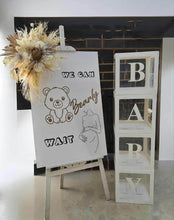 Load image into Gallery viewer, Baby shower neutral welcome sign w flowers - HIRE ONLY
