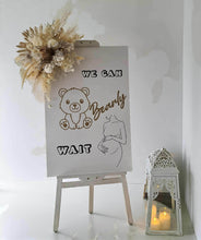 Load image into Gallery viewer, Baby shower neutral welcome sign w flowers - HIRE ONLY
