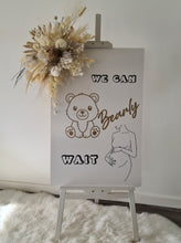 Load image into Gallery viewer, Baby shower neutral welcome sign w flowers - HIRE ONLY
