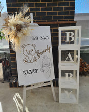Load image into Gallery viewer, Baby shower neutral welcome sign w flowers - HIRE ONLY
