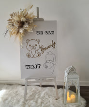Load image into Gallery viewer, Baby shower neutral welcome sign w flowers - HIRE ONLY
